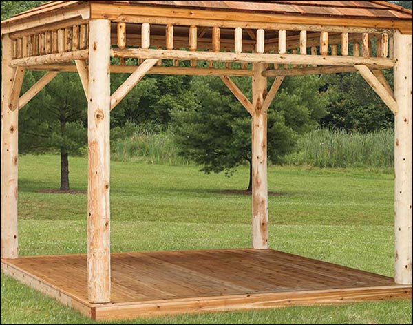 Cedar Log Gazebo 