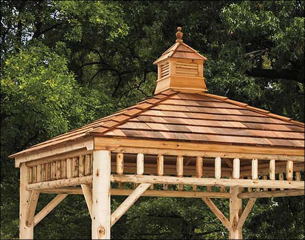 Cedar Log Gazebo 