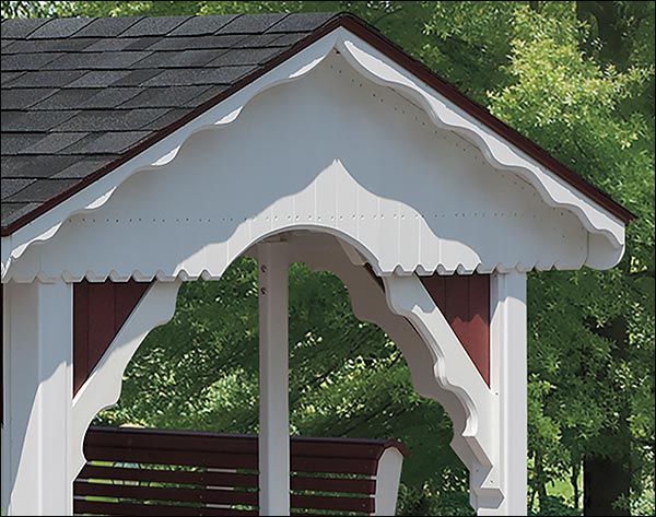 Vinyl & Poly-Lumber Gable Gazebo Swing