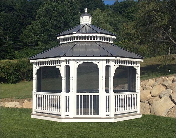 Vinyl Double Roof Octagon Gazebos