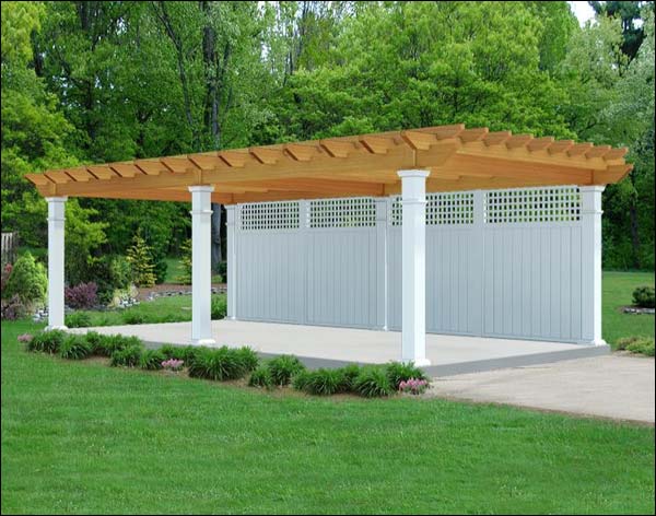 Rustic Red Cedar Free Standing Solace Pergola