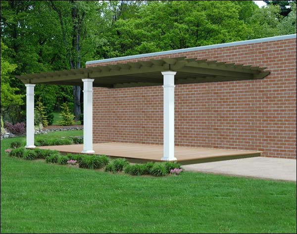 Treated Pine Wall Mounted Solace Pergola