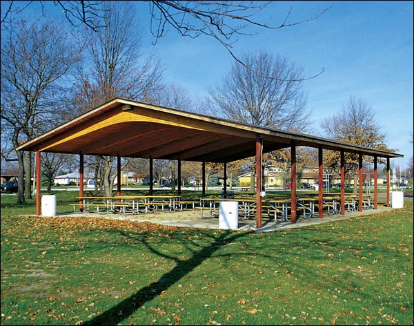 Wood Single Roof Savannah (Rectangle) Pavilions