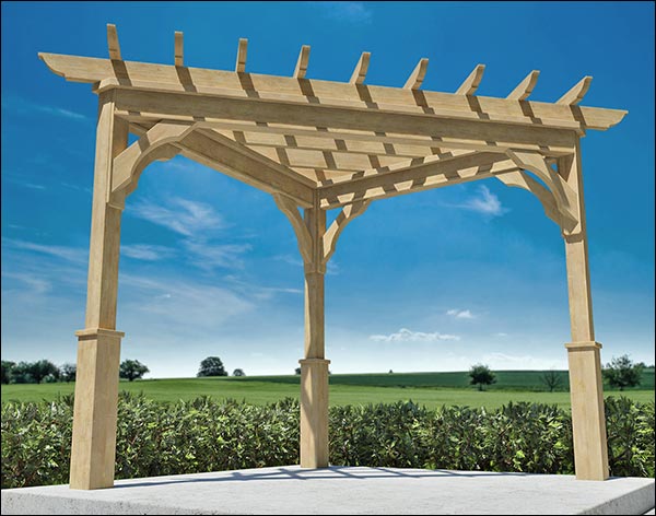 Treated Pine Triangle Corner Free Standing Pergola