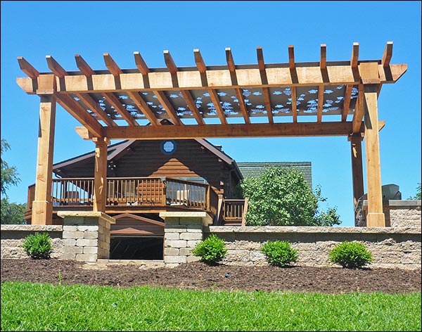 Rustic Red Cedar Vintage Classic Free Standing Pergola