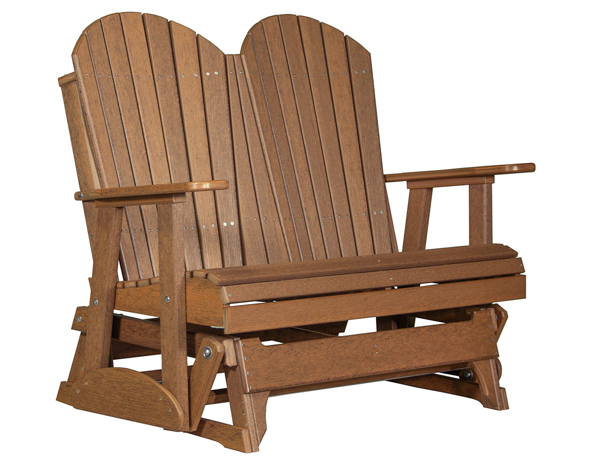 4 Poly Lumber Natural Finish Adirondack Glider   4 Poly Lumber Natural Finish Adirondack Glider A 