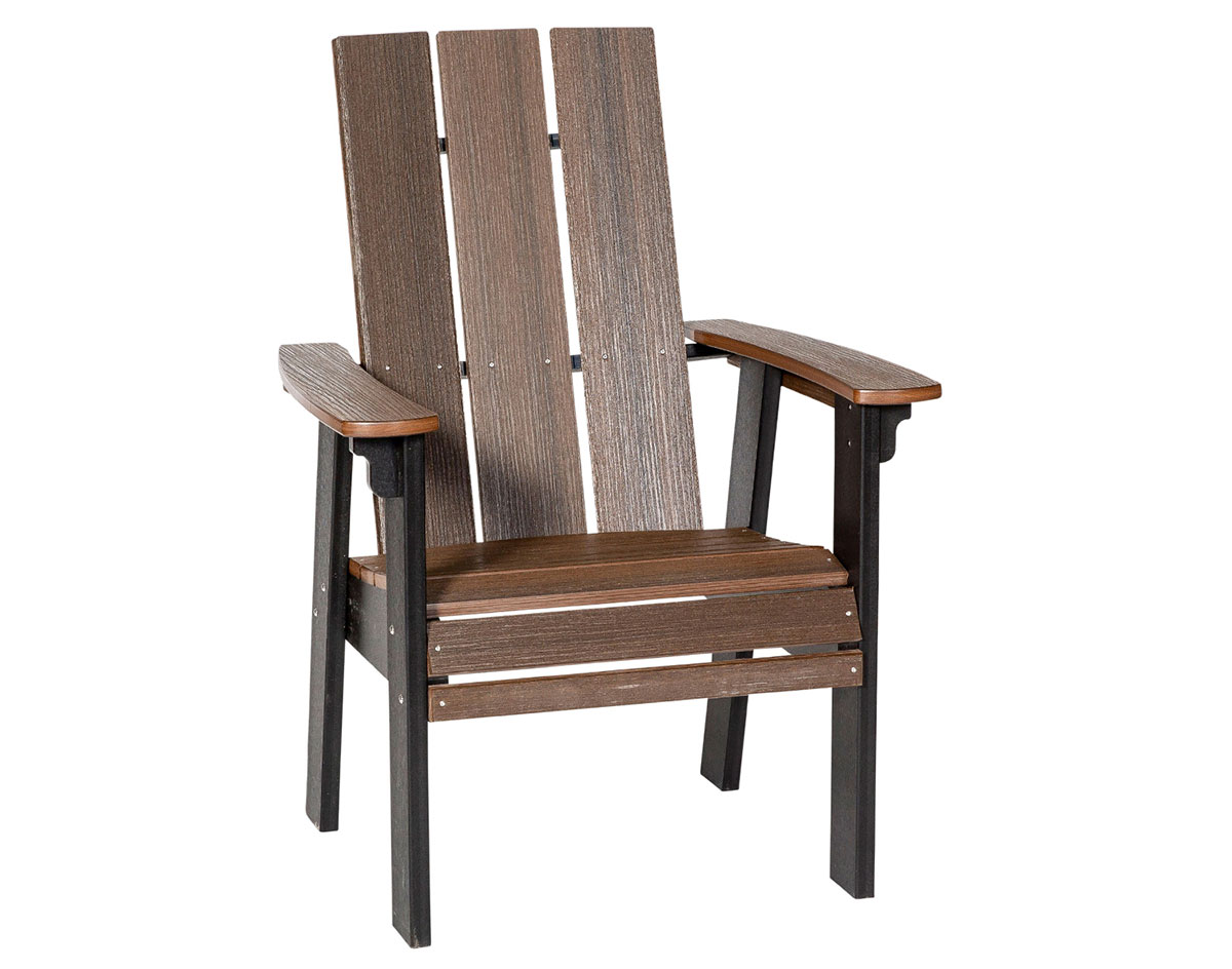 Poly Lumber Modern Patio Chair   RCRMCC ModernPatioChair BrazilianWalnut 